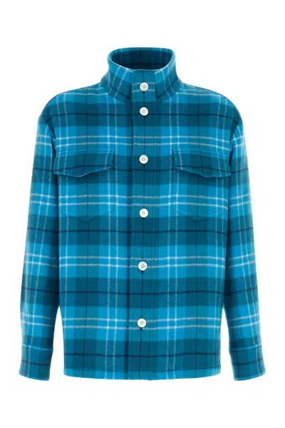 Umit Benan St.moritz Overshirt In Blue