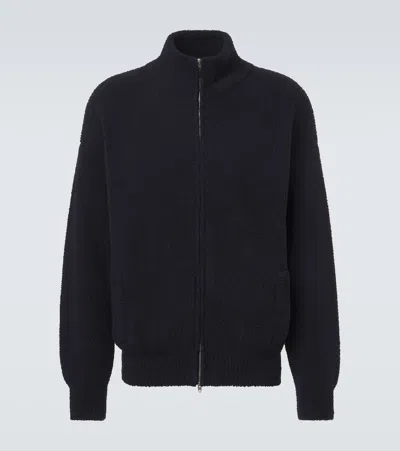 Umit Benan Suvretta Wool-blend Zip-up Cardigan In Black