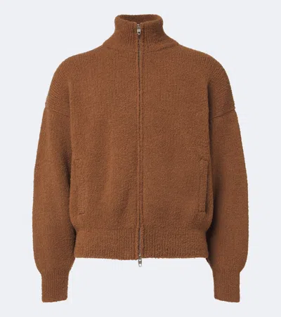 Umit Benan Suvretta Wool-blend Zip-up Sweater In Brown