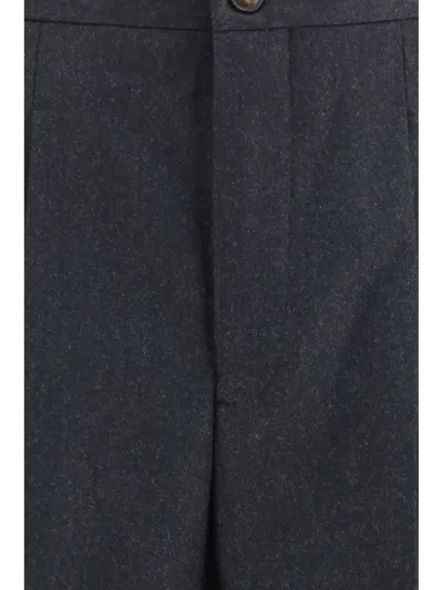 Umit Benan Tailored Fleece Wool Trousers In Gray