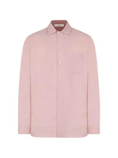 Umit Benan Weekend Brushed Shirt In Pink