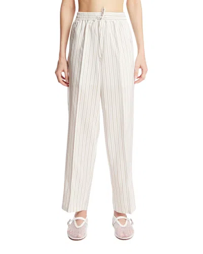 Umit Benan White Julian Trousers In Silk