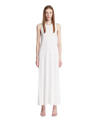 Umit Benan White Kate Cashmere And Cotton Dress