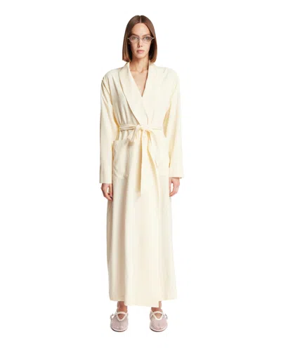 Umit Benan White Luisa Robe In Neutral