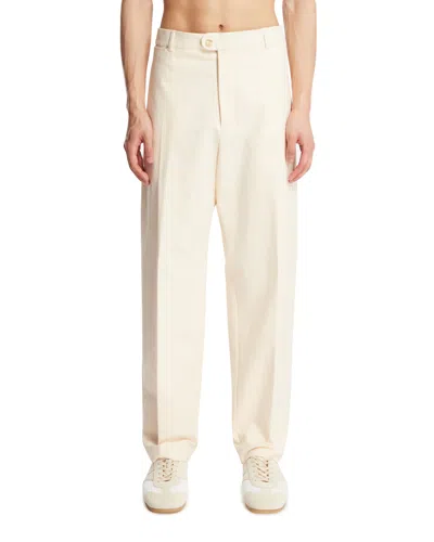 Umit Benan White Matt Trousers