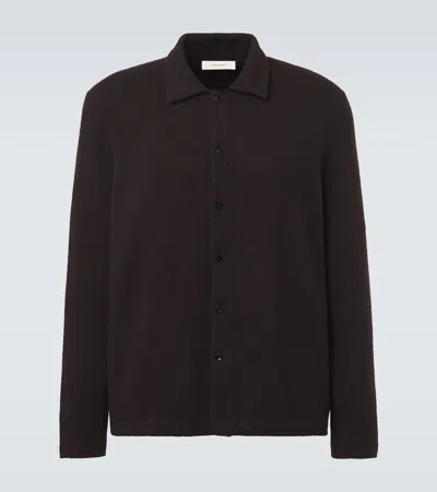 Umit Benan Winter Sunset Wool And Silk Overshirt In Brown