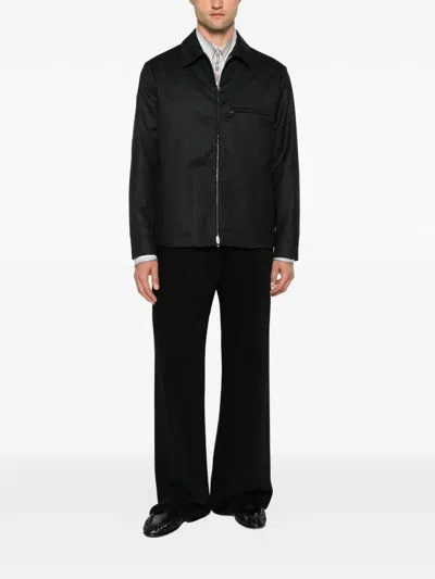Umit Benan Zip-up Collared Jacket In Black