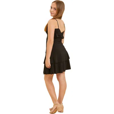 UN DEUX TROIS UN DEUX TROIS BOW BACK TIERED DRESS
