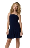 Un Deux Trois Kids' Bow Back Tiered Party Dress In Black