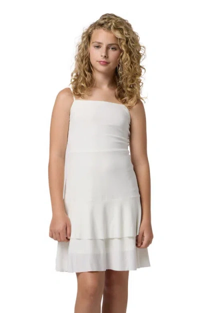 UN DEUX TROIS UN DEUX TROIS BOW BACK TIERED DRESS