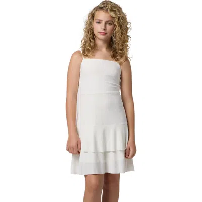 UN DEUX TROIS UN DEUX TROIS BOW BACK TIERED DRESS