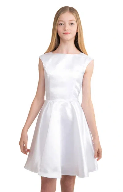UN DEUX TROIS UN DEUX TROIS CAP SLEEVE BOAT NECK DRESS IN LONGER LENGTH