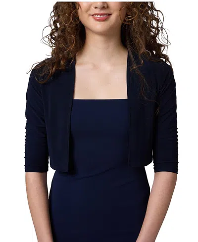 Un Deux Trois Cropped Bolero Jacket - Big Kid In Black