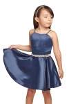 Un Deux Trois Kids'  Fit And Flare Party Dress In Blue