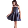 Un Deux Trois Kids' Fit & Flare Dress In Navy