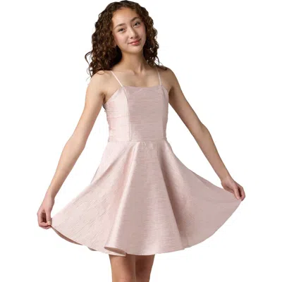 Un Deux Trois Kids'  Fit And Flare Party Dress In Pink