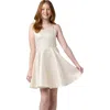 Un Deux Trois Kids'  Fit And Flare Party Dress In Silver