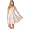 Un Deux Trois Kids'  Fit And Flare Party Dress In White