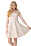 Un Deux Trois Fit And Flare Party Dress In White