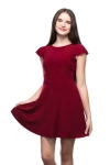 Un Deux Trois Kids'  Flutter Sleeve Dress In Burgundy