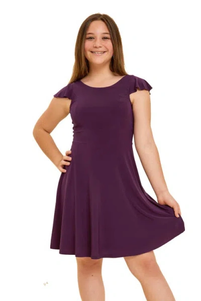 UN DEUX TROIS UN DEUX TROIS FLUTTER SLEEVE DRESS