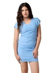 Un Deux Trois Kids'  Flutter Sleeve Fitted Dress In Blue