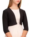 Un Deux Trois Girl's Bolero Jacket In Black