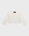 Un Deux Trois Kids' Girl's Bolero Jacket In White