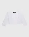Un Deux Trois Girl's Bolero Jacket In White
