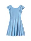 UN DEUX TROIS GIRL'S FLUTTER SLEEVE DRESS