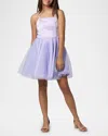 Un Deux Trois Kids' Girl's Satin & Tulle Party Dress In Purple