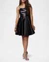 Un Deux Trois Kids' Girl's Sequin & Satin Combo Dress In Black