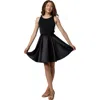 Un Deux Trois Kids'  Glitter And Satin Racerback Dress In Black