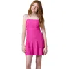Un Deux Trois Kids'  Glitter Bow Back Tiered Dress In Pink