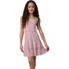 Un Deux Trois Kids'  Glitter Bow Back Tiered Dress In Pink