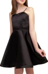 Un Deux Trois Kids' Fit & Flare Dress In Black