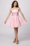 Un Deux Trois Girl's Satin & Tulle Party Dress In Light Pink
