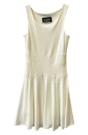 Un Deux Trois Kids' Skater Dress In Ivory