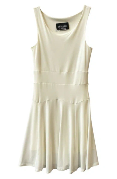 Un Deux Trois Kids' Skater Dress In Ivory