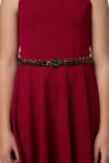 Un Deux Trois Kids'  Ribbon Rhinestone Belt In Metallic