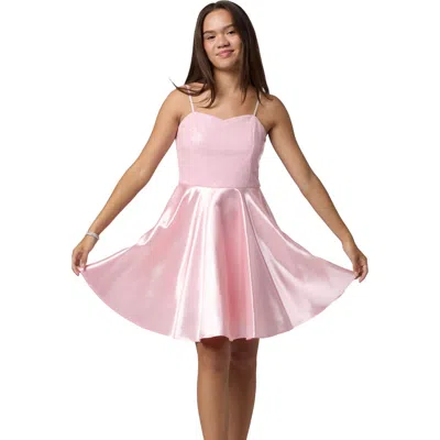 Un Deux Trois Kids'  Sequin And Satin Party Dress In Pink