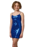 Un Deux Trois Kids'  Sequin Mini Dress In Blue