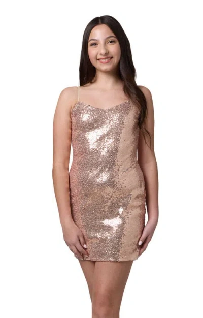 UN DEUX TROIS UN DEUX TROIS SEQUIN MINI DRESS
