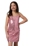 Un Deux Trois Kids'  Sequin Mini Dress In Pink