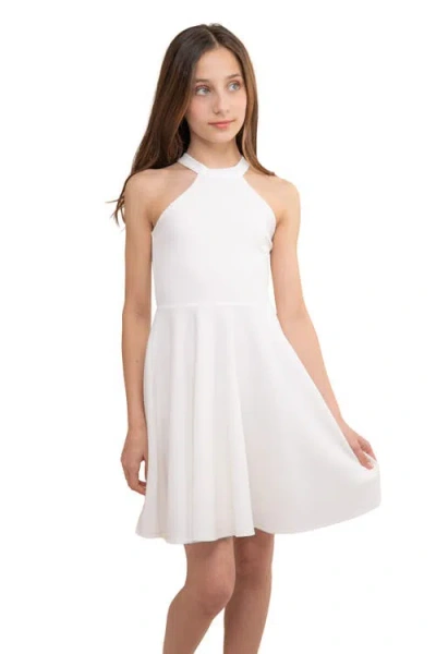 UN DEUX TROIS UN DEUX TROIS SKATER HALTER DRESS