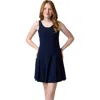 Un Deux Trois Kids'  Sleeveless Skater Dress In Blue