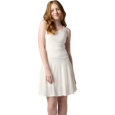 Un Deux Trois Kids'  Sleeveless Skater Dress In Neutral