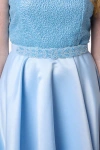 Un Deux Trois Kids'  Stretchy Beaded Belt In Blue