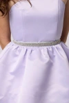 Un Deux Trois Kids'  Stretchy Glitter Rhinestone Belt In Metallic