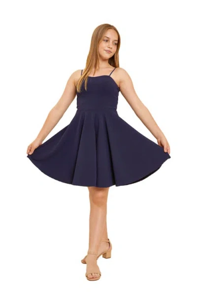 UN DEUX TROIS UN DEUX TROIS TEXTURED FIT AND FLARE STRETCH DRESS